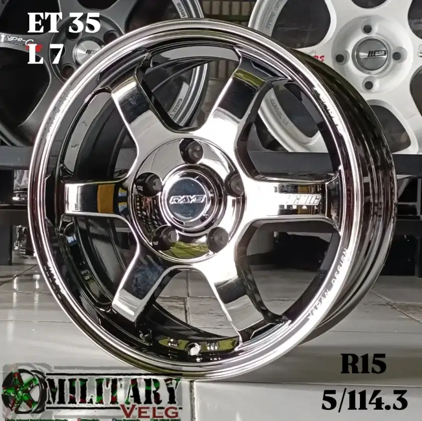 Volkrays TE37 R15 Blackchrome 5/114.3
