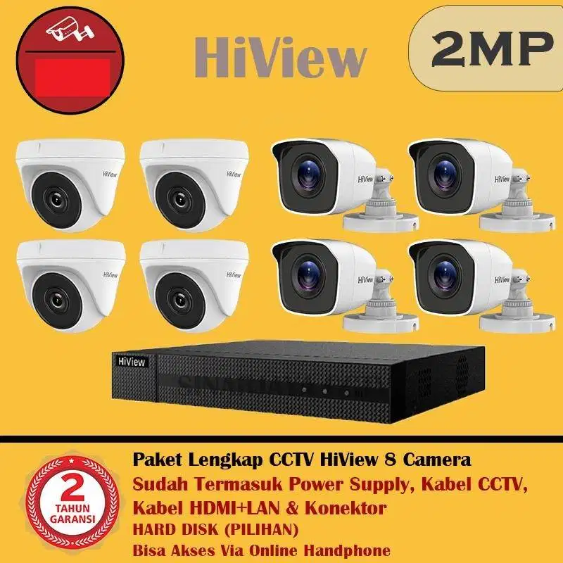 Paket cctv 8ch 8 camera sudah termasuk pasang