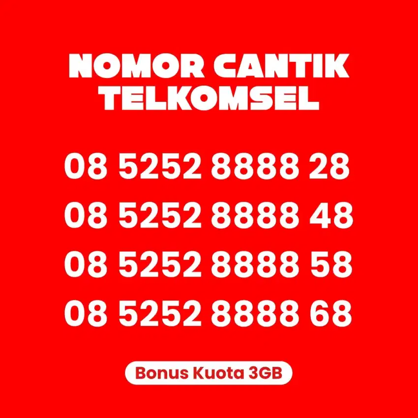 Nomor cantik Telkomsel