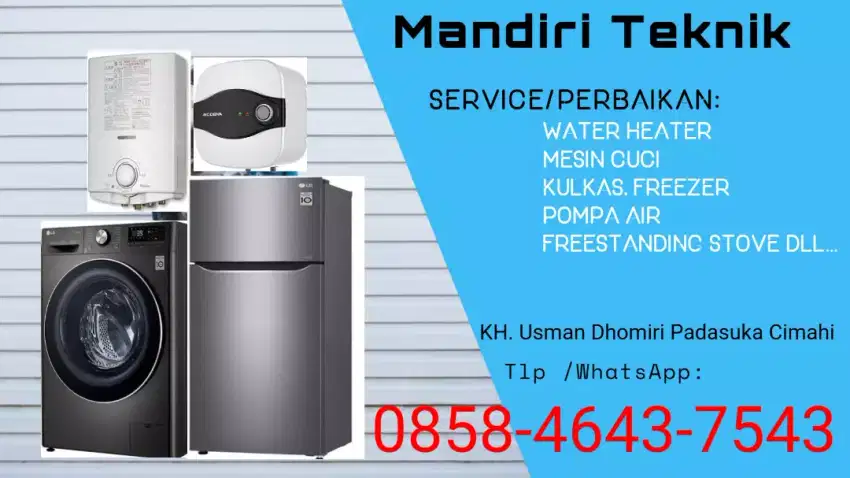 Service water heater mesin cuci kulkas AC dll