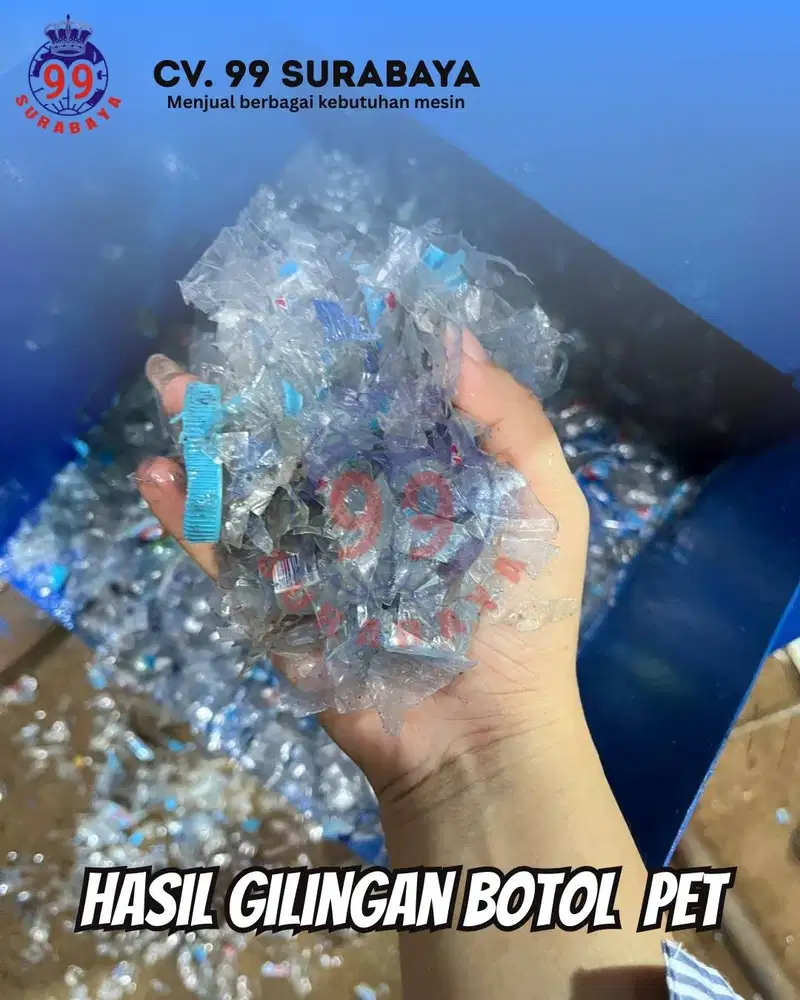 Mesin pencacah plastik, kardus, emberan, hdpe pet pp