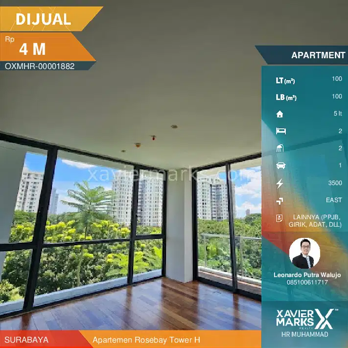 Rosebay Apartemen tower H tipe 2 Bedroom view Golf dan Pool