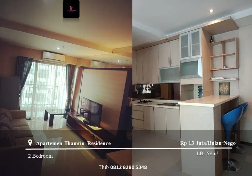 Disewakan Apartement Thamrin Residence Low Floor 2BR Full Furnished