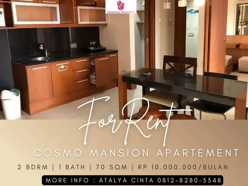 Disewakan Apartement Cosmo Mansion 2BR Full Furnished High Floor