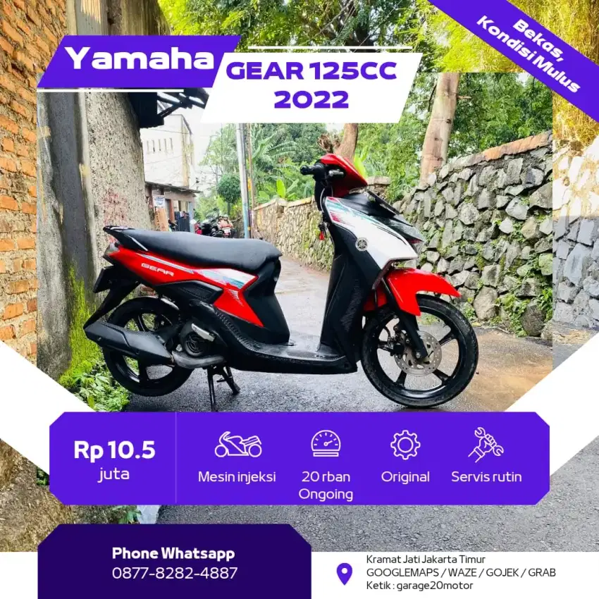 Yamaha All New Gear 125cc Bluecore Fi Tahun 2022