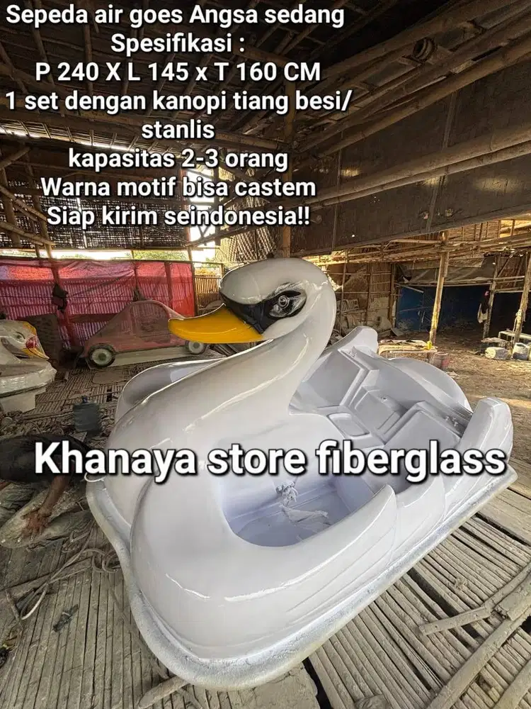 Sepeda air angsa goes/perahu wahana air danau/sepeda bebek air goes!