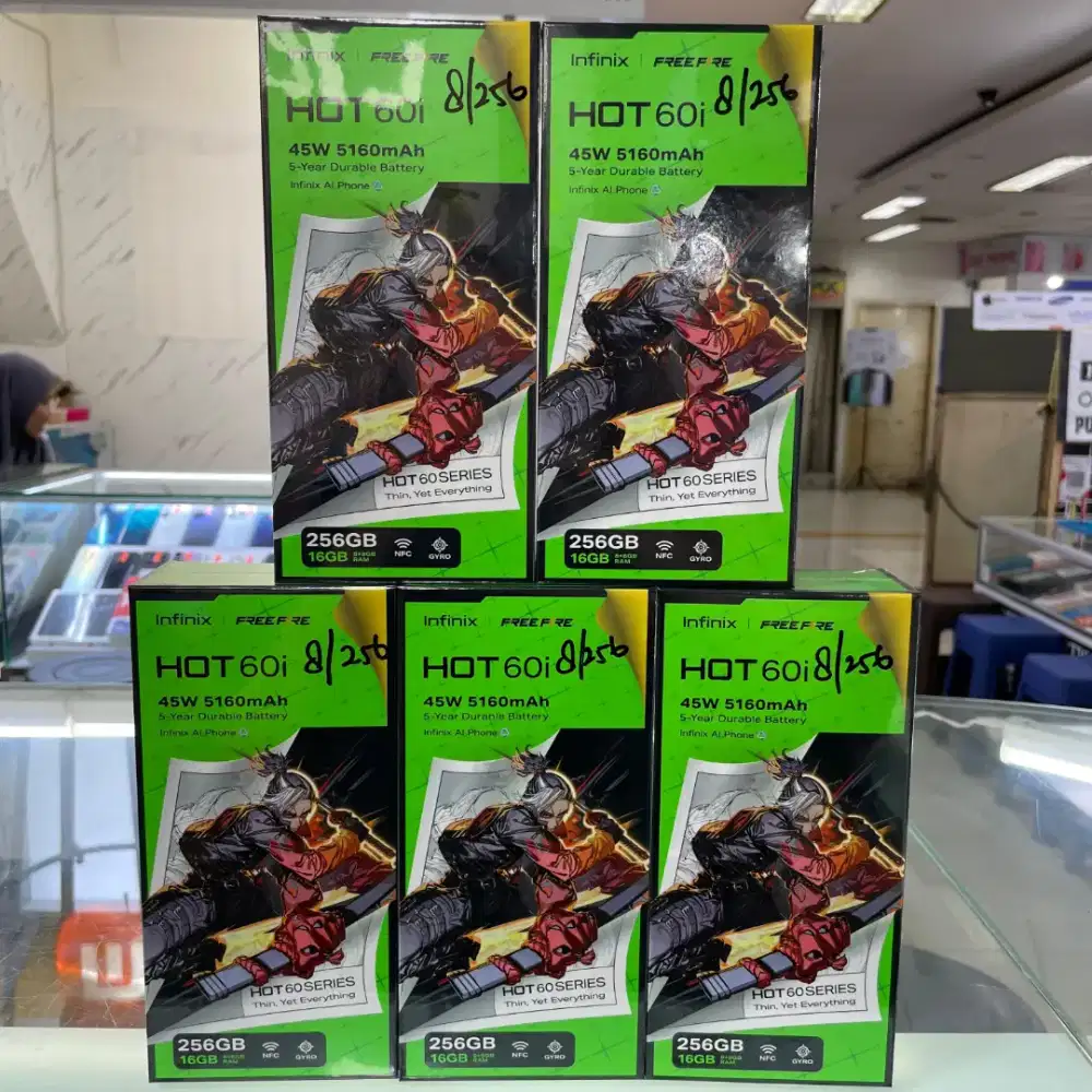 Infinix Hot 60i nfc ram 8gb+8gb/256gb baru garansi resmi camera 48mp.