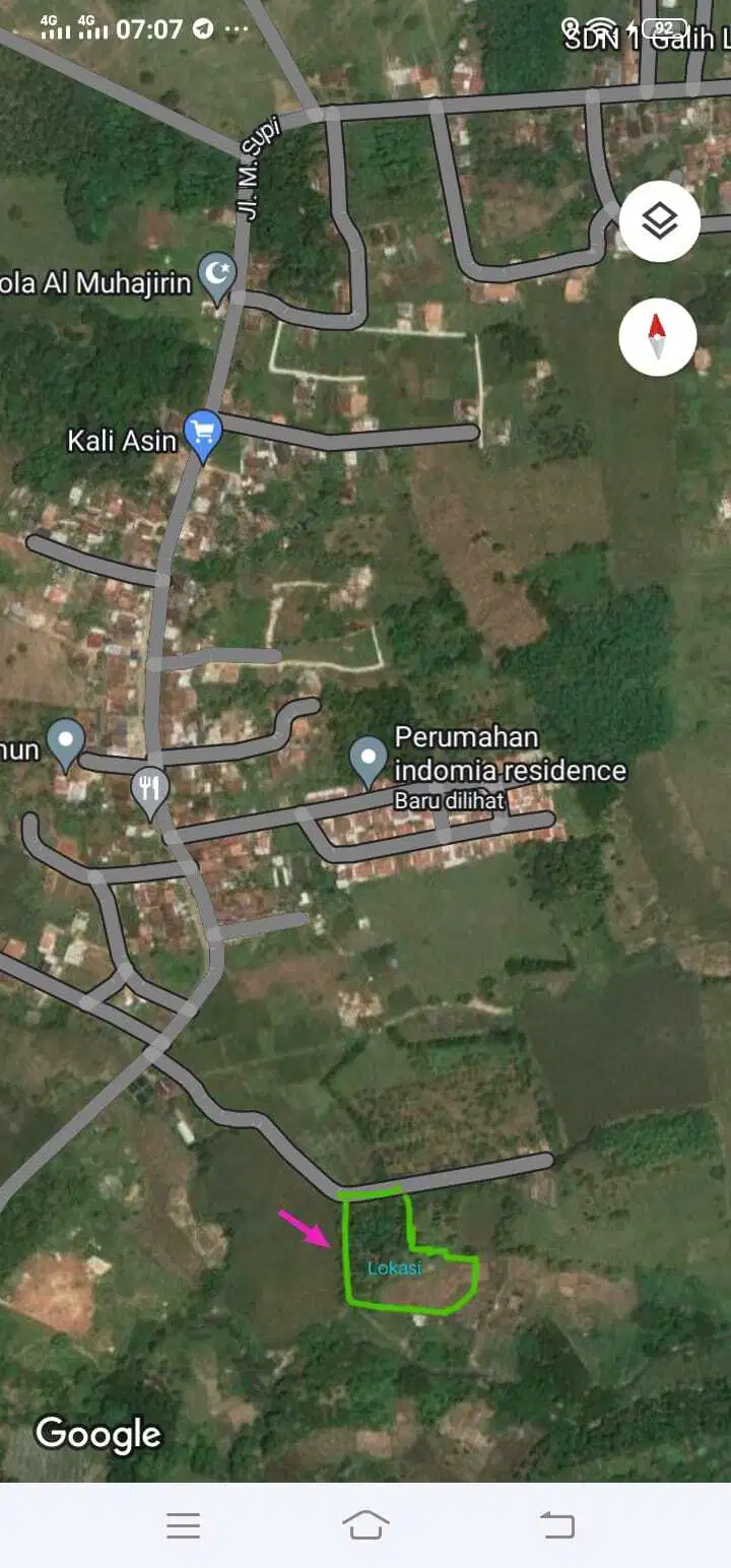 Tanah Luas Lokasi  Strategis-Dekat Pintu Tol Lematang, Lampung Selatan
