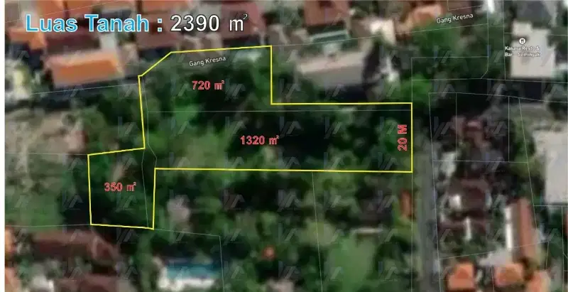 Tanah Premium Kayu Cendana Central Seminyak