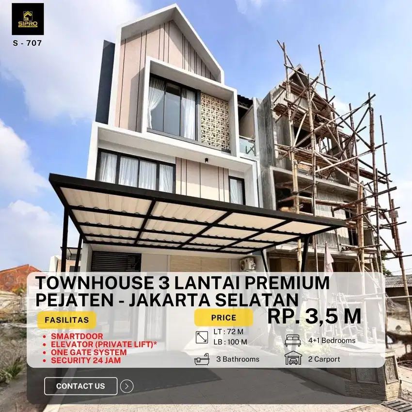 Townhouse Premium Di Pusat Bisnis Jakarta Selatan