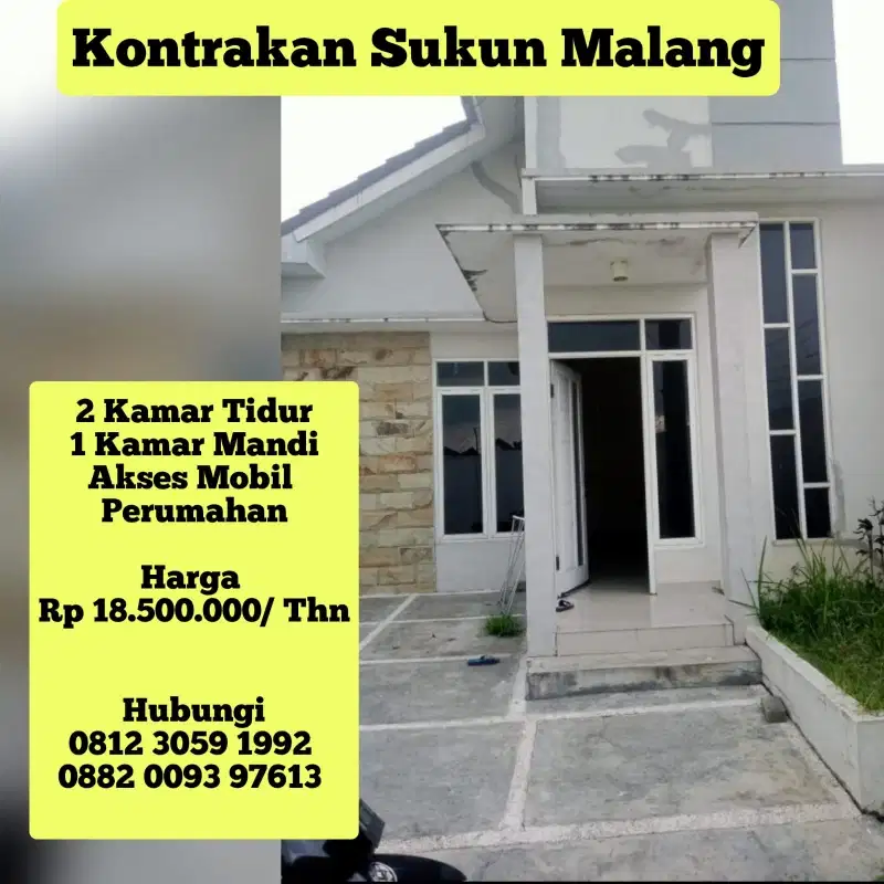 SEWA KONTRAKAN 2 KAMAR SUKUN MINIMALIS