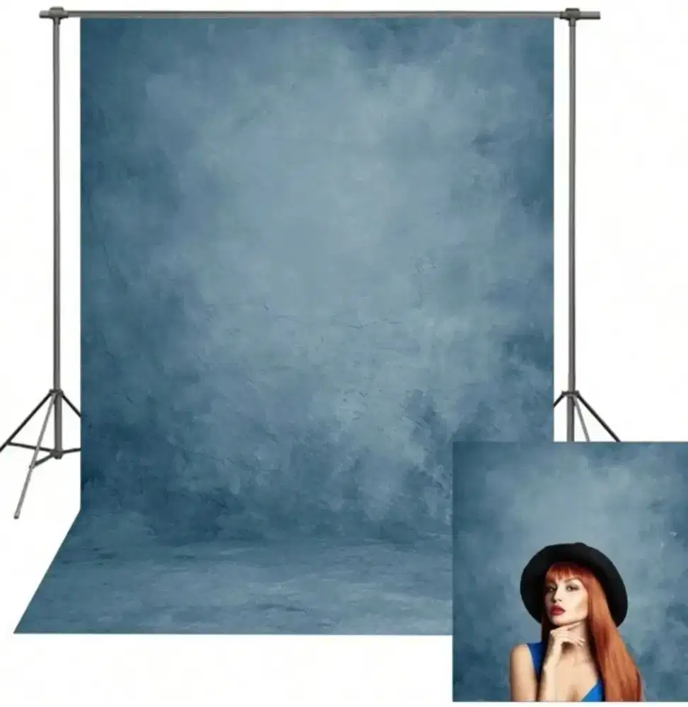 background foto studio abstrak biru