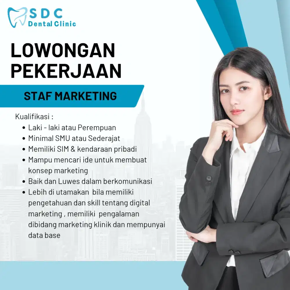 Lowongan Marketing Klinik Gigi