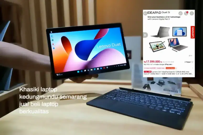 Lenovo Duet 2in1 i7 gen 12 16/512gb Gransi ADP