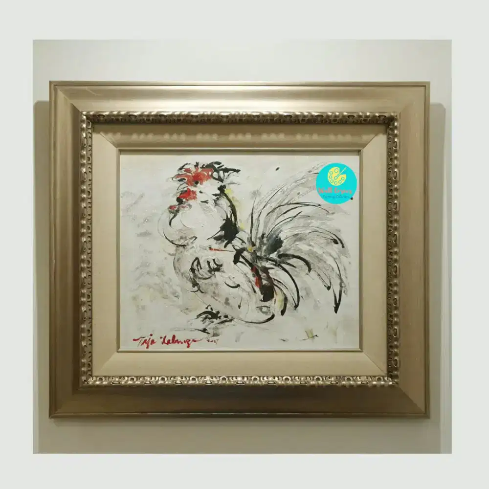 Lukisan Ayam The Rooster Hand Painting