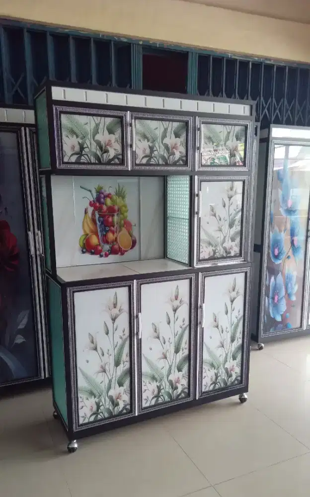 Lemari piring almanium 3 pt