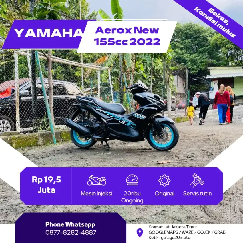 Yamaha All New Aerox 155cc bluecore fi Tahun 2022