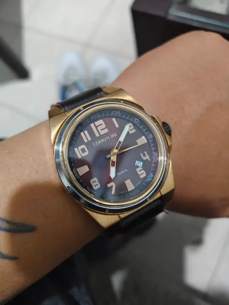 Jam Tangan Cerruti Roma Original Full Dus