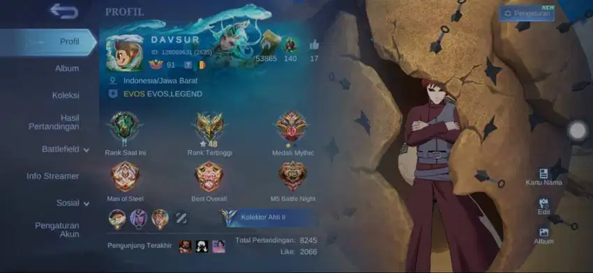 AKUN PRIBADI RECAL RECAL TAS TAS, SKIN 198, HERO FULL