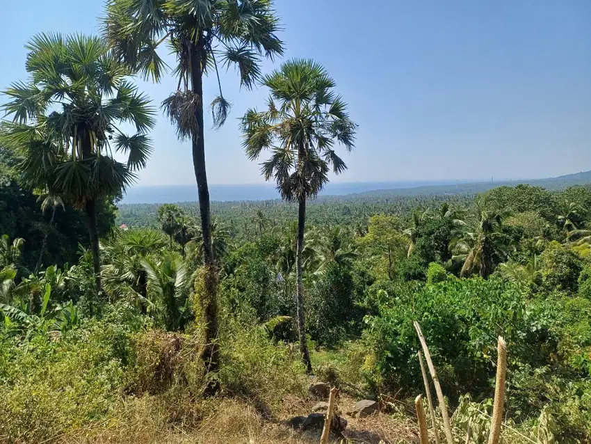 Tanah di bukit dengan view gunung dan unblock ocean view