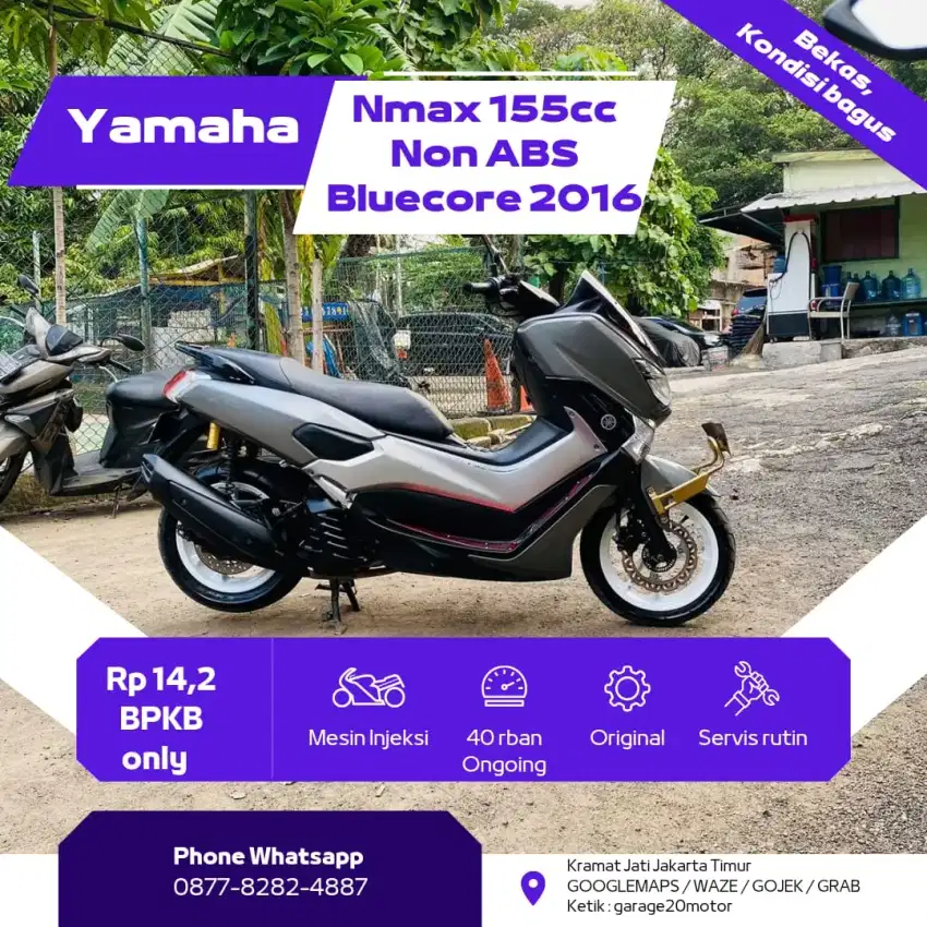 Yamaha Nmax 155cc Non Abs Bluecore Fi Tahun 2016