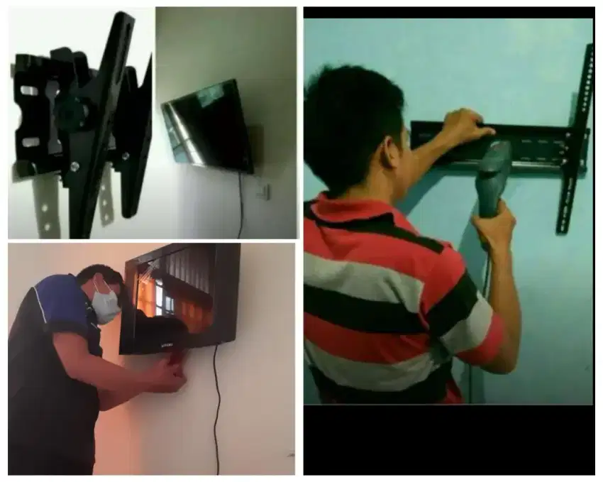 Braket +pasang atau pasang saja jika sudah ada bracket breket led tv