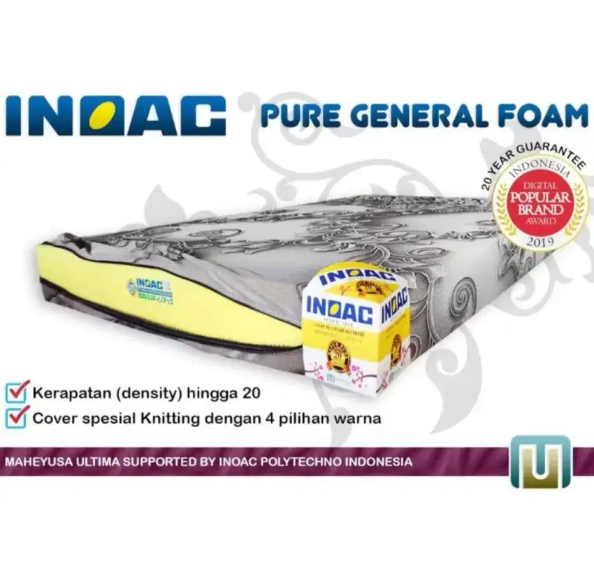 Kasur Busa INOAC Exclusive (Garansi 20 Tahun) Jacquard Tebal 18 cm