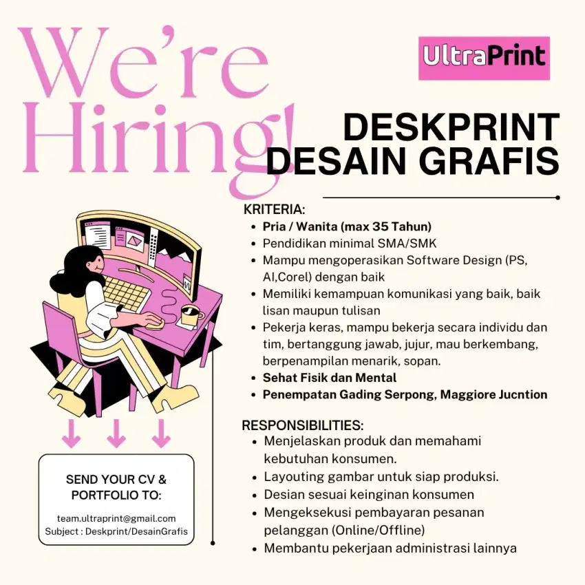 Lowongan Deskprint - Desain Grafis Digital Printing