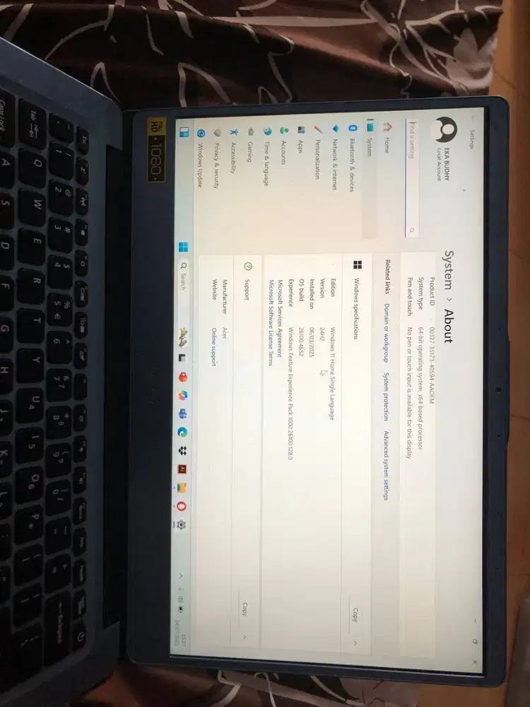 JUAL ACER SWIFT 3