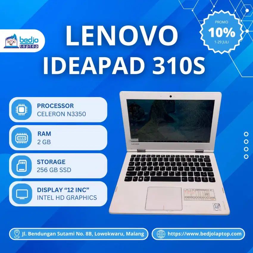 LAPTOP LENOVO IDEAPAD 310S-11IAP HARGA TEMAN!