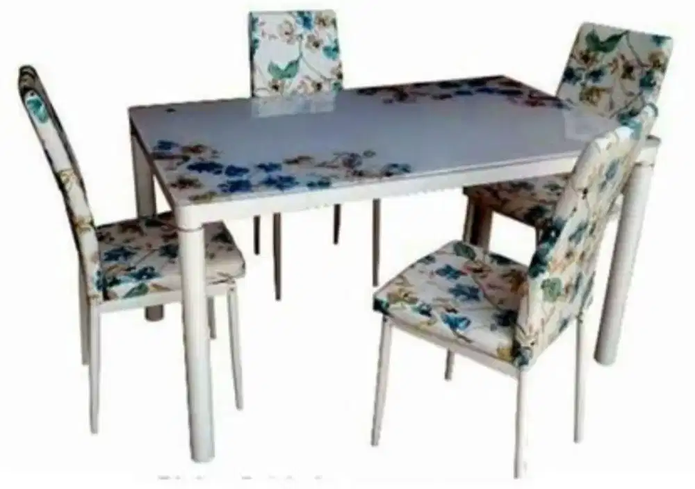 Meja + Kursi Makan Importa K12 Blue Flower