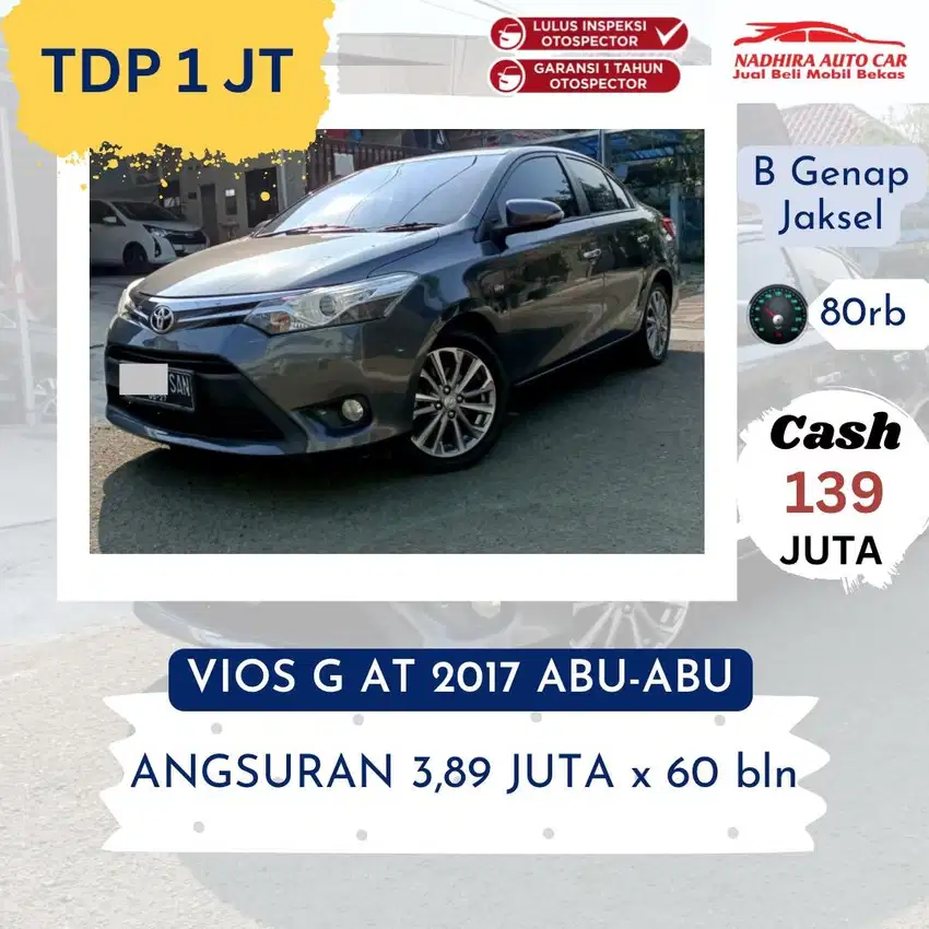 Promo TDP 1 Juta Toyota Vios 2017 Bensin