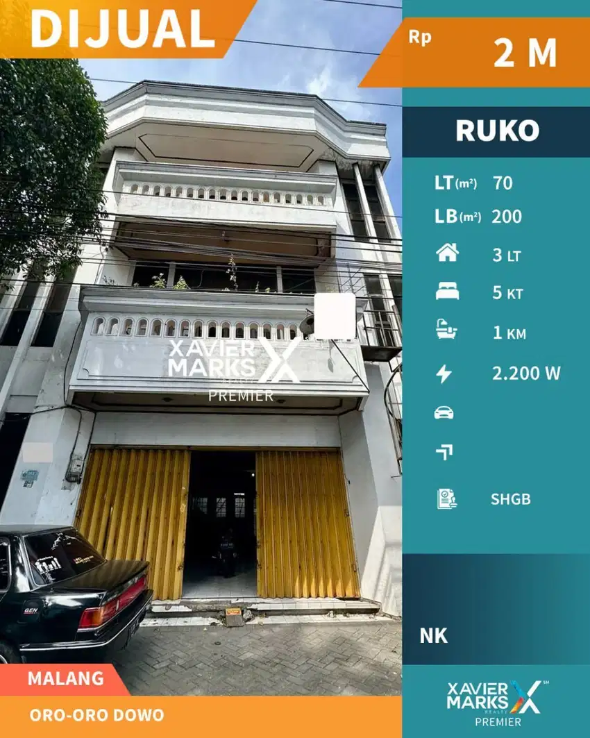 Dijual Ruko 3 Lantai Siap Pakai Strategis Di Oro-Oro Dowo Malang