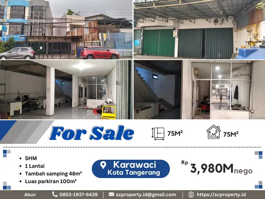 Dijual Ruko di jalan Raya Karawaci, Kota Tangerang