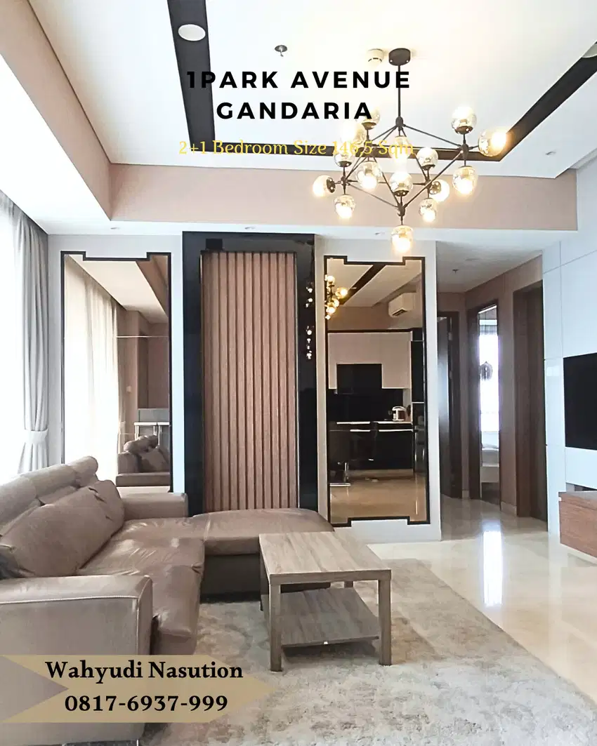 Disewakan Apartemen 1Park Avenue Gandaria Special 2+1 Bedroom