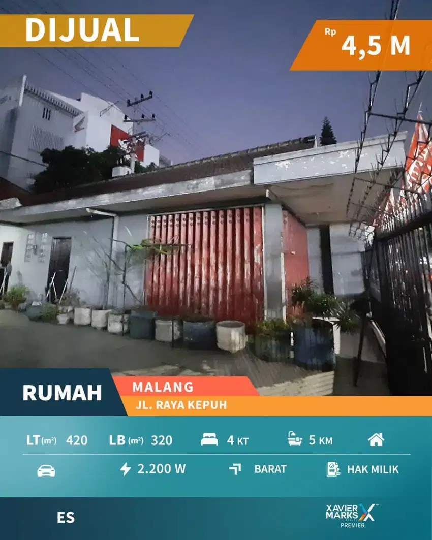 Butuh Cepat Laku Dijual Rumah Terawat Siap Huni di Jl Kepuh Malang