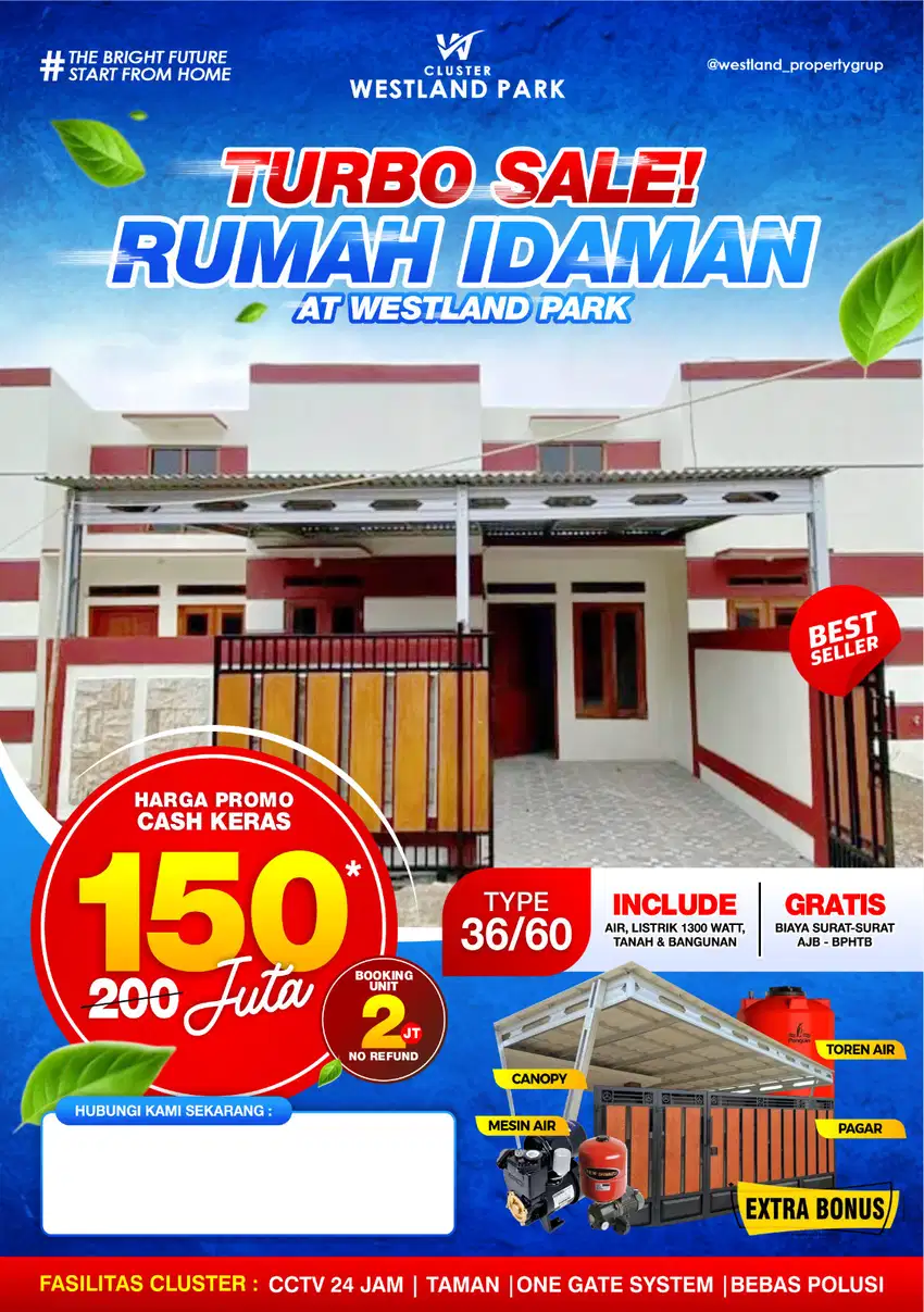 Promo Rumah Murah Mewah Anti Banjir Tanpa Bi Checking