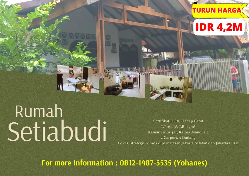 Rumah Setiabudi Lokasi strategis cocok untuk Investasi Kost