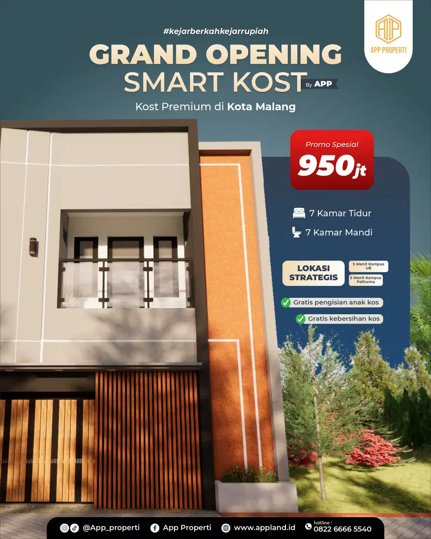 Dijual Rumah Kost Full Furnish dekat Kampus UB & Polinema