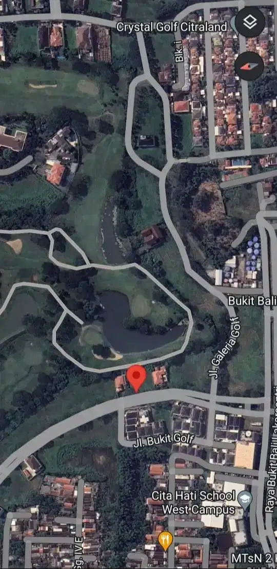 Dijual Tanah SHM Long golf view & lake view, Bukit golf block M-1, Cit