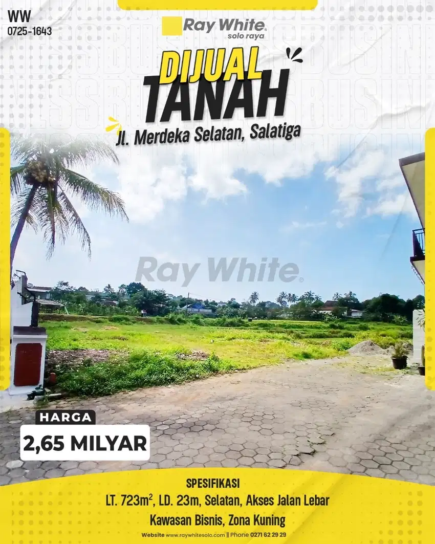 Tanah Kavling Strategis di Jl. Merdeka Selatan, Sidorejo, Salatiga