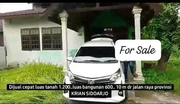 Tanah Selangkah ke Jalan By Pas Krian dekat Taman Sidoarjo, CITO (DND)