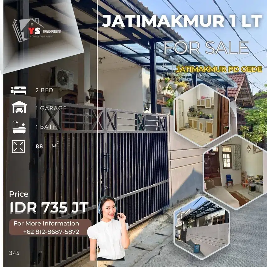 JATIMAKMUR PD GEDE RUMAH 1 LT HARGA 700 AN TERJANGKAU SIAP HUNI 345