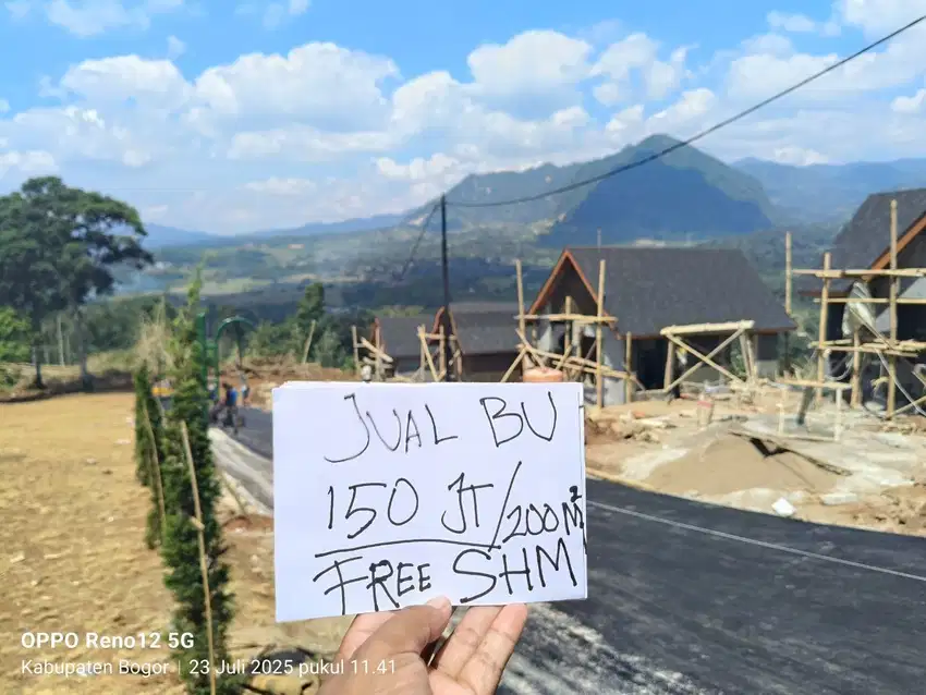 Tanah Vila Puncak Dua SHM Akses Mobil Luas Mulai dari 200 Meteran
