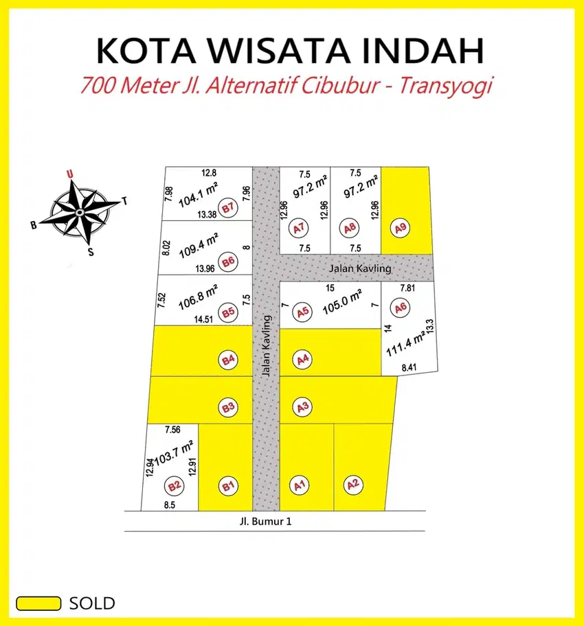 investasi nilai nya makin naik adalah tanah Kavling area Kota Wisata