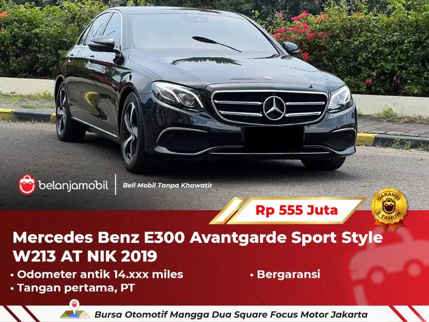 [KM 17RB] Mercedes Benz E300 Avantgarde Sport Style AT Hitam 2019 2020