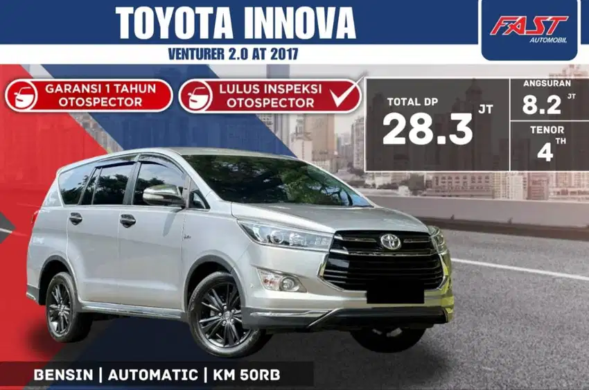 TOYOTA INNOVA VENTURER 2017 2.0 AT BENSIN LOW KM.50RB PJK PJG #F4ST