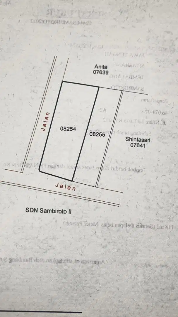 RUMAH HOOK 118m2 JL NILAM 1 SAMBIROTO SEMARANG