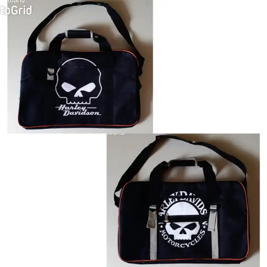 Tas harley davidson skull dan police ukuran besar