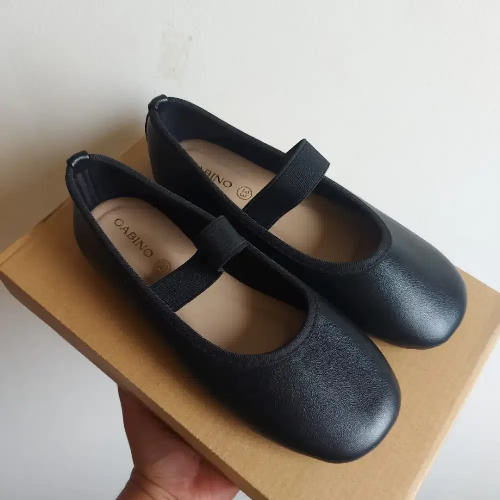 sepatu anak flat shoes pesta ballerina hitam
